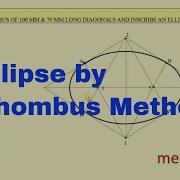 Инженерный чертеж Эллипс по методу ромба