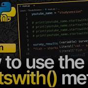 How To Use Startswith Method In Python