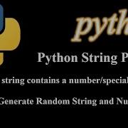 Check If String Contain Number Special Character Generate Random String Python String Problems Q 2
