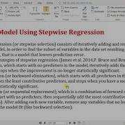 Lab Week 07 Part 3 Linear Regression With Categorical Predictor Stepwise Regression