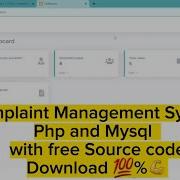 Complaint Management System In PHP And Mysql With Free Source Code Download