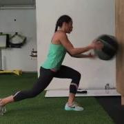 Split Stance Med Ball Front Twist Low Throw At Wall No Countermotion