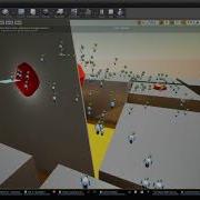 Flying AI Navigation Test With 100 Pawns