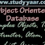 Object Oriented Database Complex Objects Type Constructor Atom Set Bag List Array Tuple