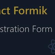 React Formik Tutorial 40 Registration Form