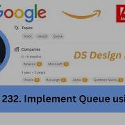 Solving LeetCode 232 Implement Queue Using Stacks Queue Stack Design Problem Amazon Apple