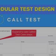 Modular Test Design With Call To Test Case