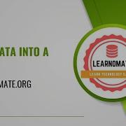 Insert Data Into A Table Learnomate Technologies