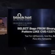 Select Bugs From Binary Where Pattern Like CVE 1337 Days
