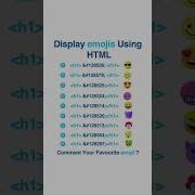 Display Emojis Using HTML Emoji Emojicoding Htmlcoding Htmlemoji