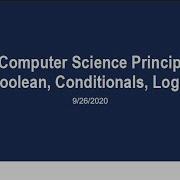 AP Computer Science Principles Day 3 Conditionals Pt 1
