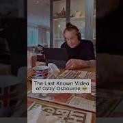 Последнее известное видео Оззи Осборна перед его смертью Ozzyosbourne Shorts