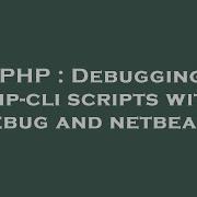 PHP Debugging Php Cli Scripts With Xdebug And Netbeans