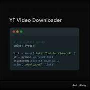 YouTube Downloader Using PYTHON Python Pythoncode Pythonprogramming Machinelearning Bchain