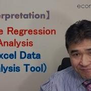 Simple Regression Analysis Interpretation Excel Data Analysis Tool