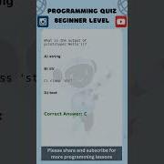 Programming Quiz Beginner Level Python AI Machine Learning Data Science Coding Gen AI