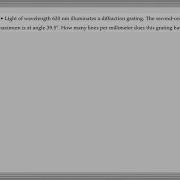 Diffraction Grating Problem