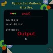 Exploring Python List Methods Pop Python Coding Interview Pythontutorial