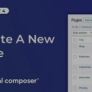 Create A New Page With Visual Composer And Learn About The Editor 1