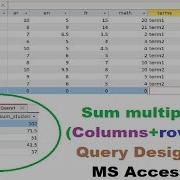 How To Create Query Design To To Sum Multiple Columns And Multiple Rows To Get Total In MS Access
