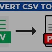 How To Convert CSV To PDF