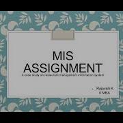 Case Study On Management Information System
