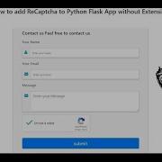 How To Add ReCaptcha To Python Flask App Without Extension