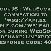 NodeJS WebSocket Connection To Wss Api Example Com Ws Failed Error During WebSocket Handshake