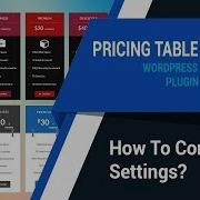 Pricing Table WordPress Plugin How To Configure Settings