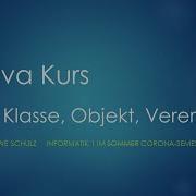 Java Kurs 1 2 Klasse Objekt Vererbung