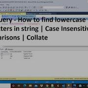 SQL Interview Question How To Find Strings With Lower Case Characters Case Insensitive Collate