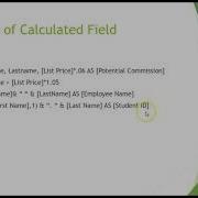 SQL Calculated Fields Parameters