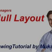 23 Java Swing Tutorial Layout Managers Null Layout
