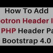 PHP How To Add Bootstrap 4 0 Jumbotron With Image Header Page
