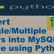 5 Insert Single Multiple Rows Into MySQL Table Using Python Python Tutorial In Hindi