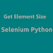 Selenium Python Get Element Size