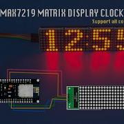 ESP8266 Clock With Max7219 Matrix Display Date Time Display And Automatic Light Brightness Adjust