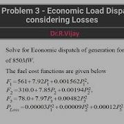 Solved Example Problem 3 Economic Load Dispatch With Considering Losses Psoc