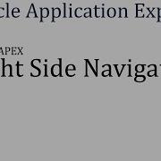 Right Side Navigation Oracle APEX