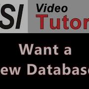 WSI Video Tutorial Things To Know When Creating A New Database