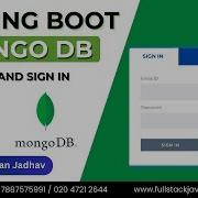 Spring Boot With MongoDB SignUp SignIn