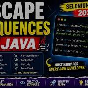 202 Escape последовательности в Java Selenium Java 2026