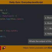 DailyQuiz Question 4 Everyday JavaScript Object Oriented JavaScript