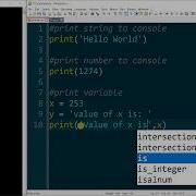 Python Basics Print To Console