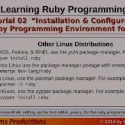 Ruby Programming Tutorial Lesson 02 Installation And Setup For Linux