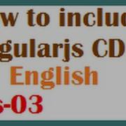How To Include Angularjs CDN In Html English Vlr Training