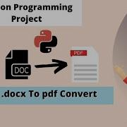 Convert Word To Pdf Using Python Docx To Pdf From Python Programming Infoanil