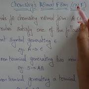 Chomsky Normal Form CNF TOC Lec 69 Bhanu Priya
