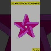 Draw Impossible Penrose 3d Star With Python Shorts