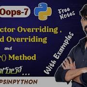 Constructor Overriding In Python Method Overriding In Python Super Method Oops 7